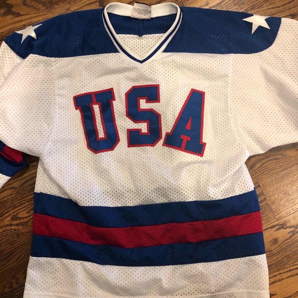 Miracle on Ice USA hockey 1980 home jersey